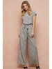 Jacinta Jumpsuit with Tie Cream/Black