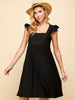 Libby Eyelet Ruffle Shoulder Dress