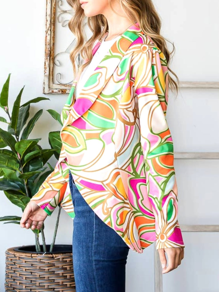 Moxie Floral Print Blazer