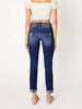Harrison Mid-Rise Cuffed Straight Leg Denim - Dark Wash
